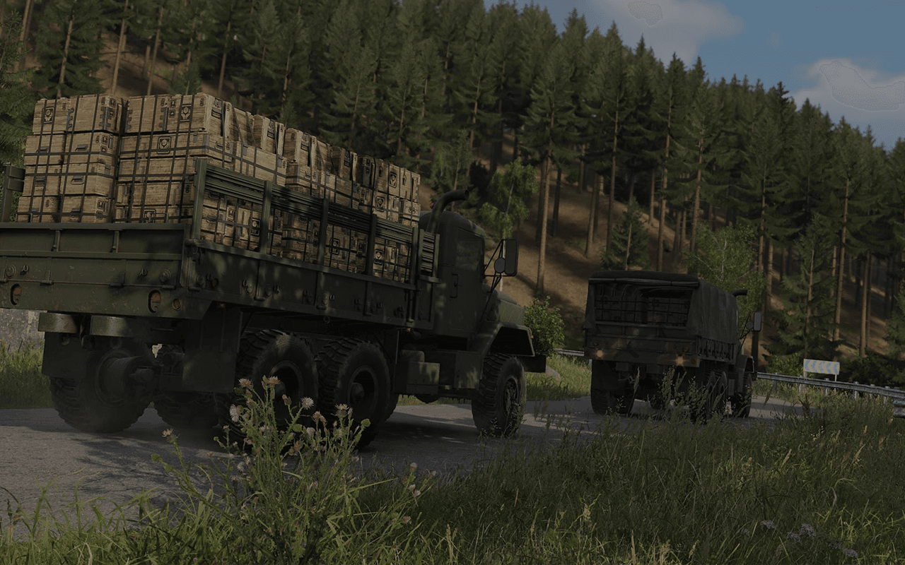 Military logistics support convoy